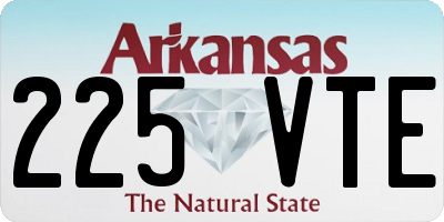 AR license plate 225VTE