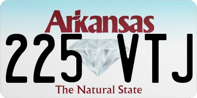 AR license plate 225VTJ
