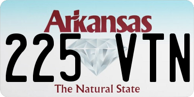 AR license plate 225VTN