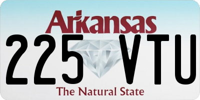 AR license plate 225VTU