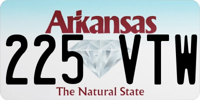 AR license plate 225VTW