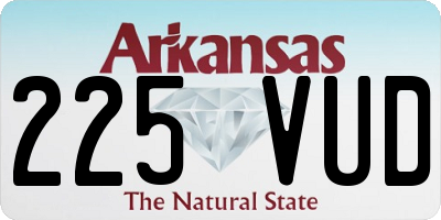 AR license plate 225VUD