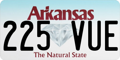 AR license plate 225VUE