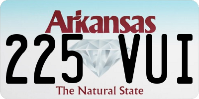 AR license plate 225VUI