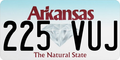 AR license plate 225VUJ