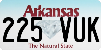 AR license plate 225VUK