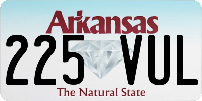 AR license plate 225VUL