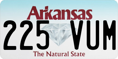 AR license plate 225VUM