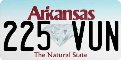 AR license plate 225VUN