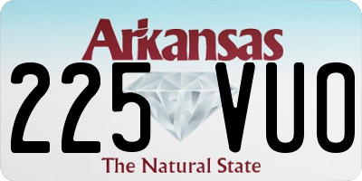 AR license plate 225VUO