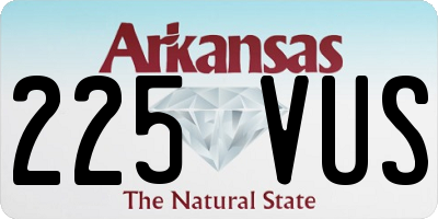 AR license plate 225VUS