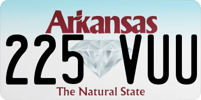 AR license plate 225VUU