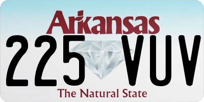 AR license plate 225VUV