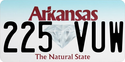 AR license plate 225VUW