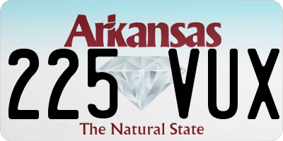 AR license plate 225VUX