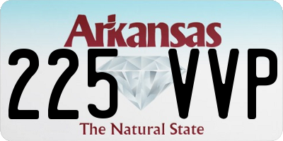 AR license plate 225VVP