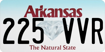 AR license plate 225VVR