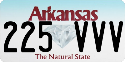 AR license plate 225VVV
