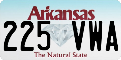 AR license plate 225VWA
