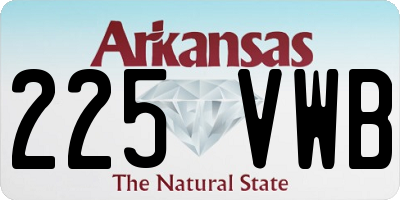 AR license plate 225VWB