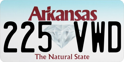 AR license plate 225VWD