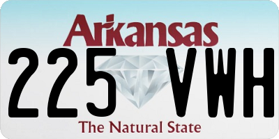 AR license plate 225VWH