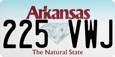 AR license plate 225VWJ