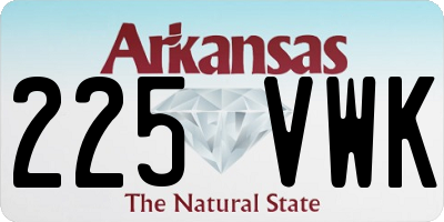 AR license plate 225VWK