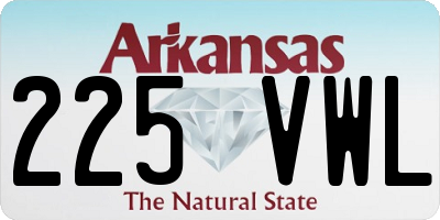 AR license plate 225VWL