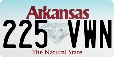 AR license plate 225VWN