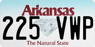 AR license plate 225VWP