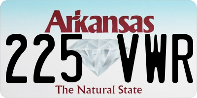 AR license plate 225VWR