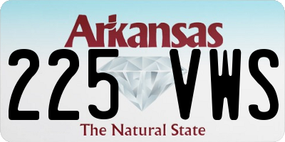 AR license plate 225VWS