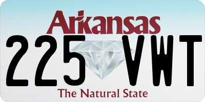 AR license plate 225VWT
