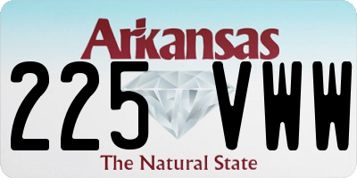 AR license plate 225VWW