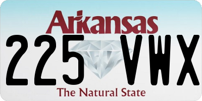 AR license plate 225VWX