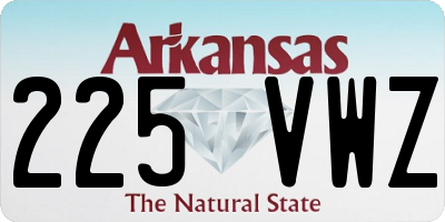 AR license plate 225VWZ