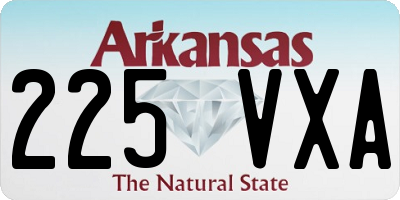 AR license plate 225VXA