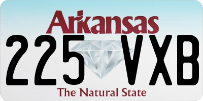 AR license plate 225VXB