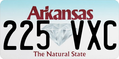 AR license plate 225VXC