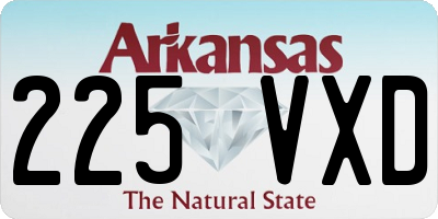 AR license plate 225VXD