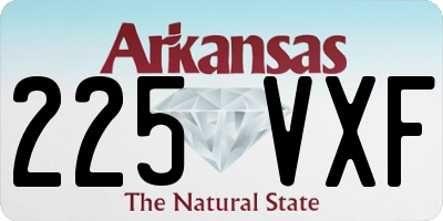 AR license plate 225VXF