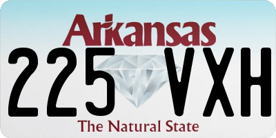 AR license plate 225VXH