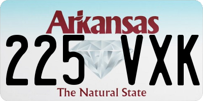 AR license plate 225VXK