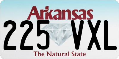 AR license plate 225VXL