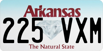 AR license plate 225VXM