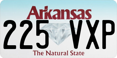 AR license plate 225VXP