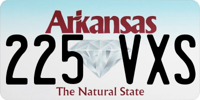 AR license plate 225VXS