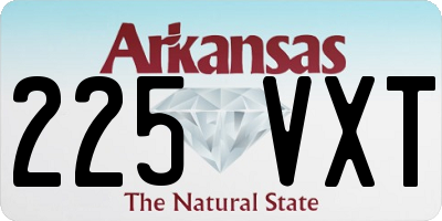 AR license plate 225VXT