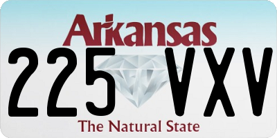 AR license plate 225VXV